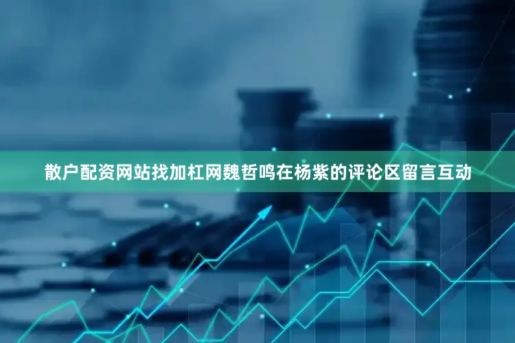 散户配资网站找加杠网魏哲鸣在杨紫的评论区留言互动